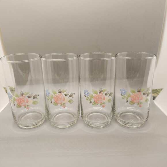Pfaltzgraff "Tea Rose" 14 ounce Cooler/Tumbler - Set of 4 - Picture 1 of 1
